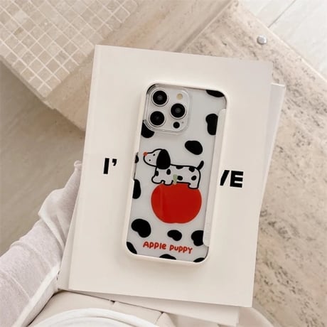K22798 アップルパピーのスタンドiPhoneケース
