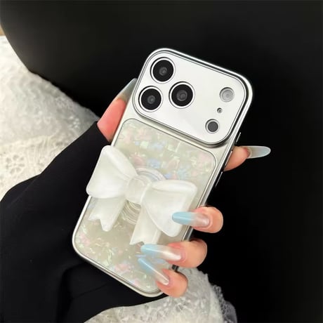 K23167 シェルリボンソケット付き iPhoneケース