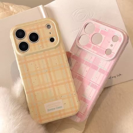 S75199 パステルチェック iPhoneケース