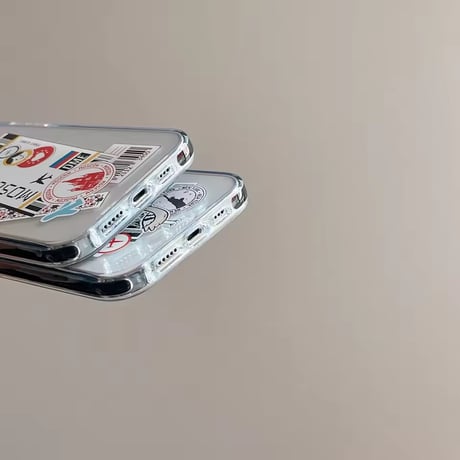 S75409 トラベルステッカーデザインiPhoneケース