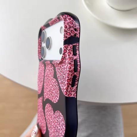 S75059 ハートレオパード iPhoneケース