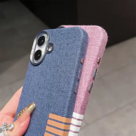 S74934 デニム調ファブリック MagSafe対応 iPhoneケース