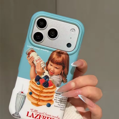 S75676 スイートパンケーキガール iPhoneケース