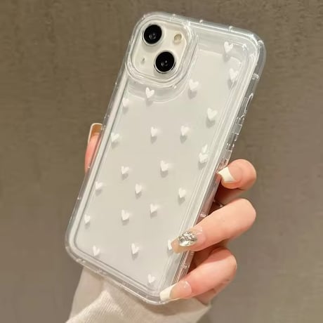 L62269 ちりばめハートのクリアケース
