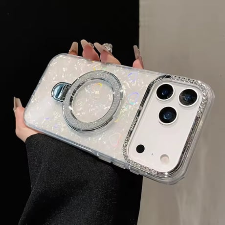 【即納商品】K22951 スパークルリンググリッター iPhoneケース（MagSafe対応）
