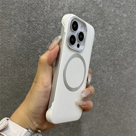 S74468 MagSafe対応マグリングレザータッチiPhoneケース