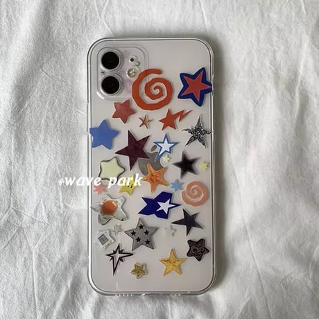 L62107 カラフルスター iPhoneケース