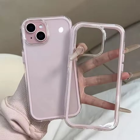 【即納商品】L62419 パステルフレームクリアiPhoneケース