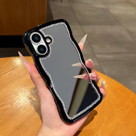 【即納商品】K22791 ビジューラインミラー iPhoneケース