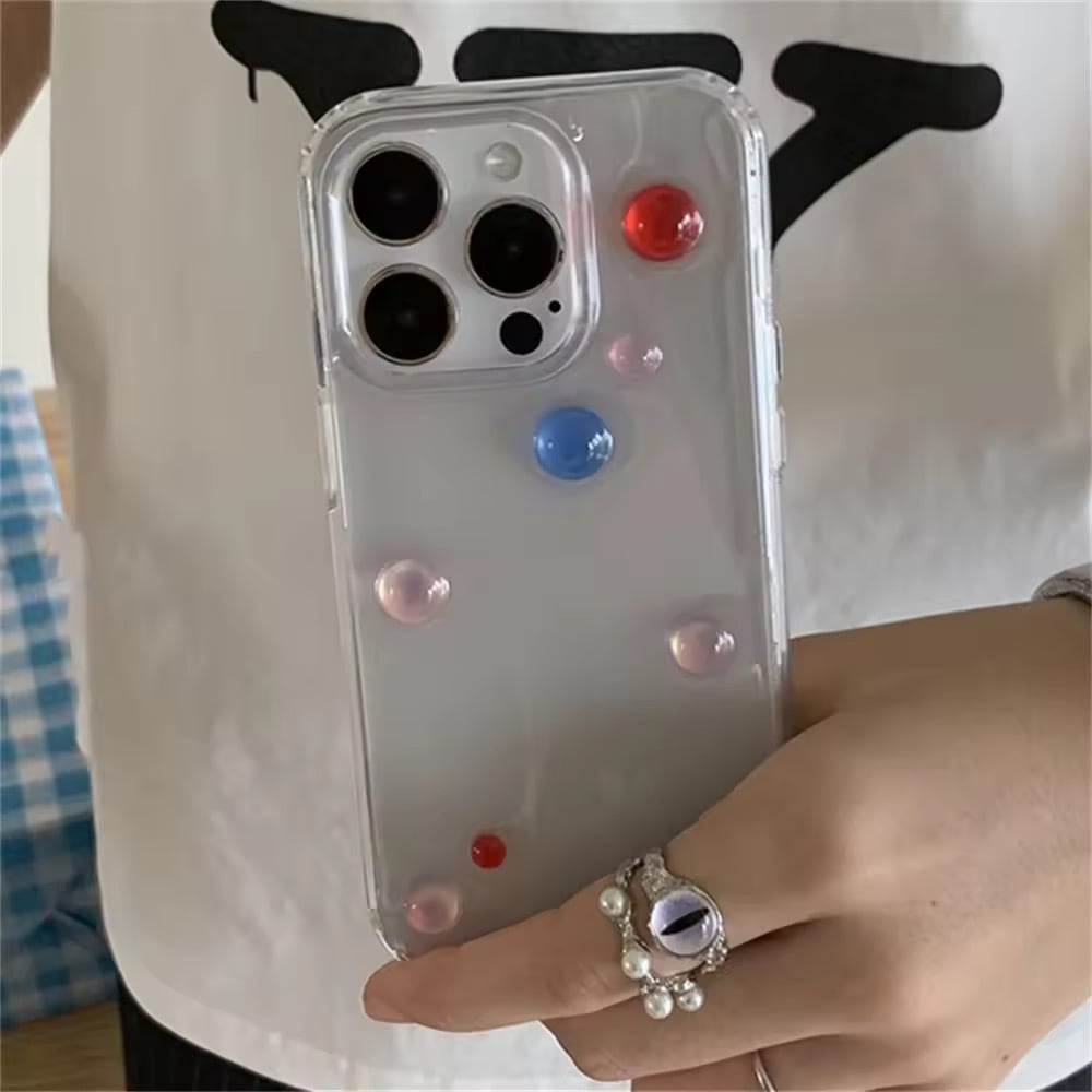 S74704 カラフルぷくぷくバブルiPhoneケース | nanomita