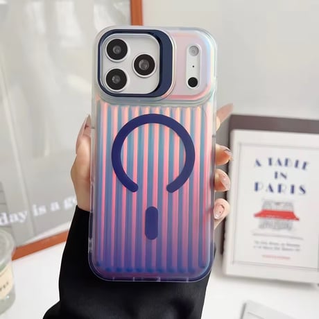 K23148 オーロラウェーブ カメラスタンドiPhoneケース