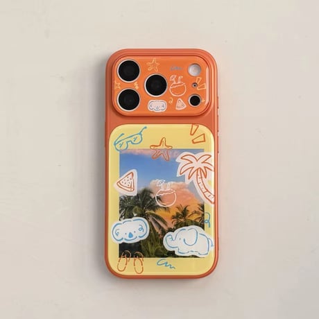 S75486 サマートリップコラージュiPhoneケース