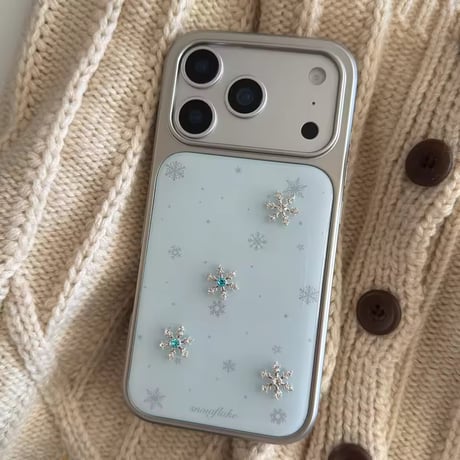 S75250 スノーフレーク ビジュー iPhoneケース