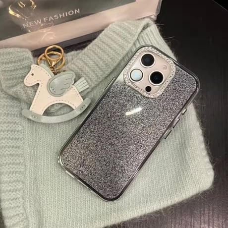 【即納商品】S74641 キラキラカメラフレームカラフルグリッターiPhoneケース