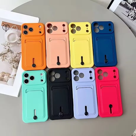 K23066 スライド式カードポケット付きiPhoneケース