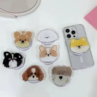 P0391 ゆるわんこ フェイス MagSafe対応スマホグリップ