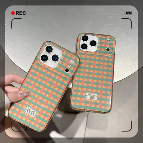 S75188 グッドラックチェック iPhoneケース