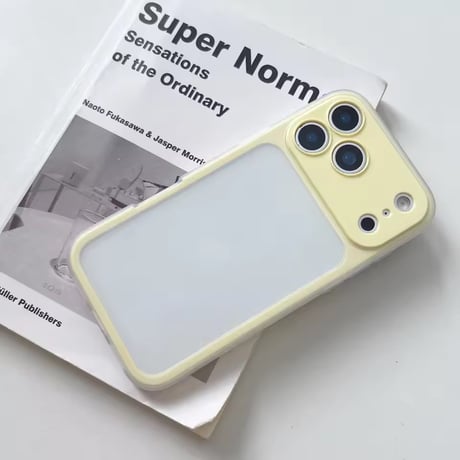 L62426 カラーフレームマットクリアiPhoneケース