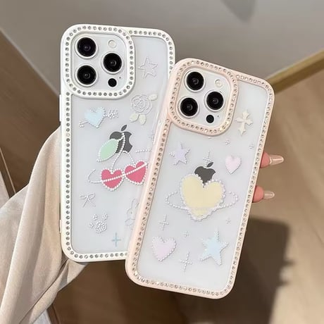 L62237 パステルビジューのドリーミーiPhoneケース