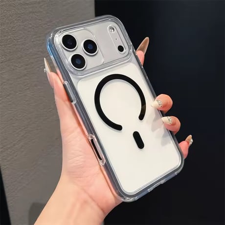 L62402 カラーマグリングクリアiPhoneケース