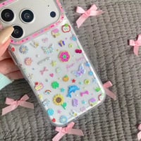 L62437きらめきモチーフコラージュiPhoneケース
