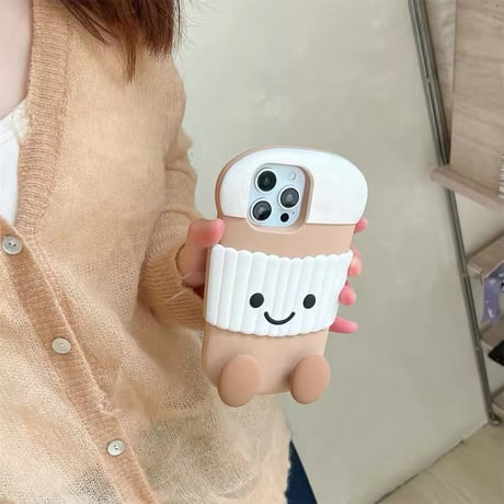 K22689 カフェタイムのゆるキャラiPhoneケース