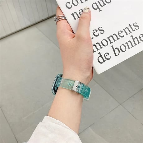 N00115 キラキラ透明バンド Apple Watchベルト
