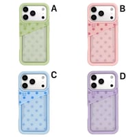 K23179 カスタムカラードットポケットiPhoneケース＆ベアチャームストラップセット
