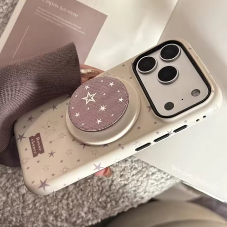 K23046 きらめきスターグリップ付き iPhoneケース（MagSafe対応）
