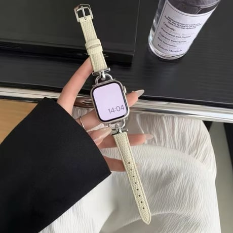N00169 Hバックル付きレザーデザイン Apple Watchバンド