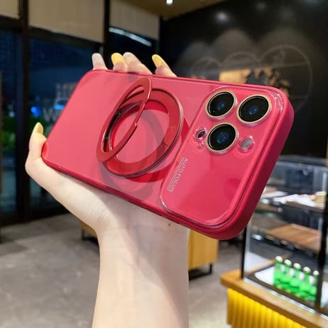 K23146 キャンディーカラー リング付きMagSafeケース