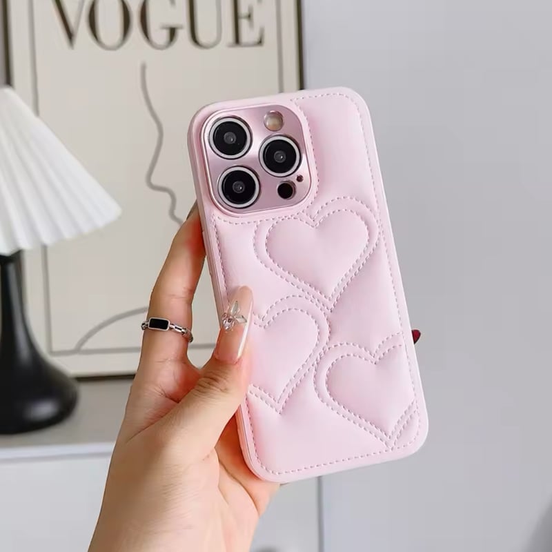 S74208 ふわキルティングハート iPhoneケース | nanomita