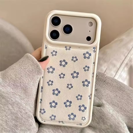 S75299 リボン＆フラワー パターンiPhoneケース