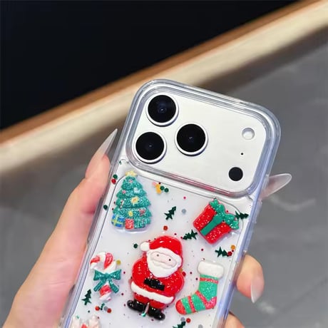 L62360 クリスマスデコ・ハッピーサンタ iPhoneケース