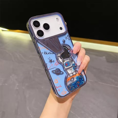 S75245 宇宙飛行士グリッター iPhoneケース