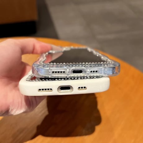 【即納商品】K22791 ビジューラインミラー iPhoneケース