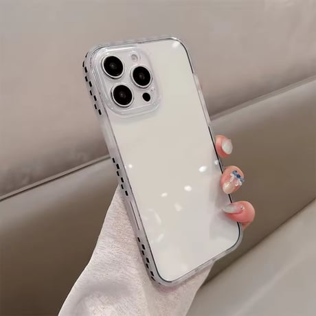 L62369 チェッカーボーダー クリアカラー iPhoneケース