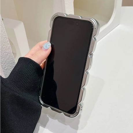 S74027 ぷくぷくメタルキューブ iPhoneケース