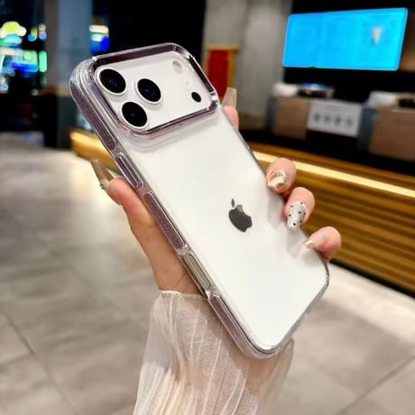 L62466 カラーフレーム クリアiPhoneケース