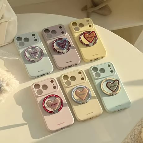 K23025 ハートソケット付き パステルiPhoneケース