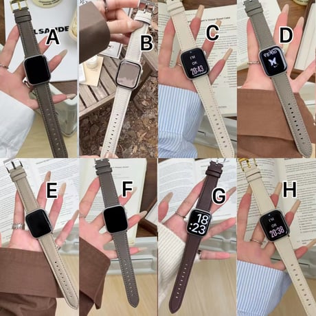 N00194 デイリーエレガント レザーApplewatchバンド