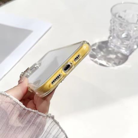 L62382 カラーフレーム クリアiPhoneケース