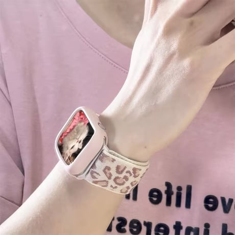 N00173 アニマル柄ジャガード Apple Watchバンド