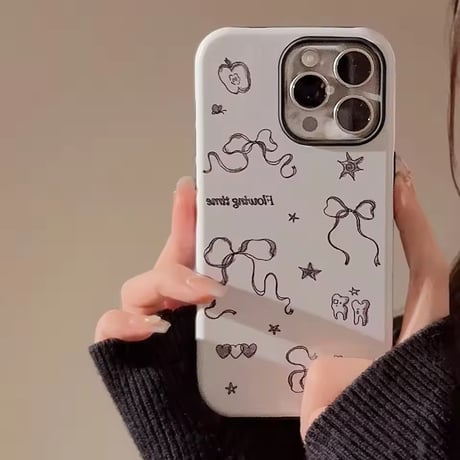 S75582 ゆるリボンドローイングiPhoneケース