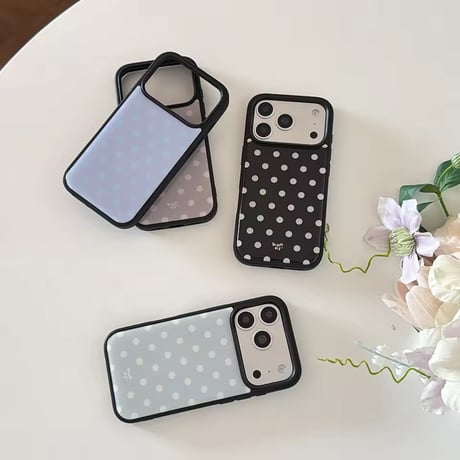 S75473 ちびドットモノトーンiPhoneケース
