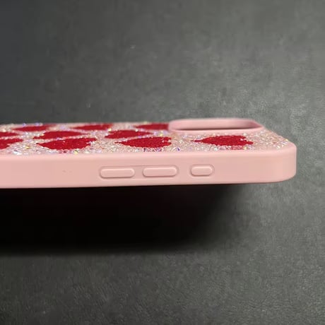 S74986 ラメハートシャワー iPhoneケース