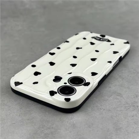 S74595 くねくねハートのモノトーンケース