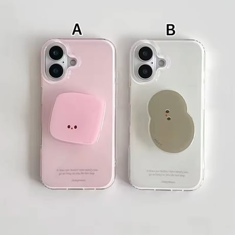 K23073 ゆるフェイスグリップ付きiPhoneケース