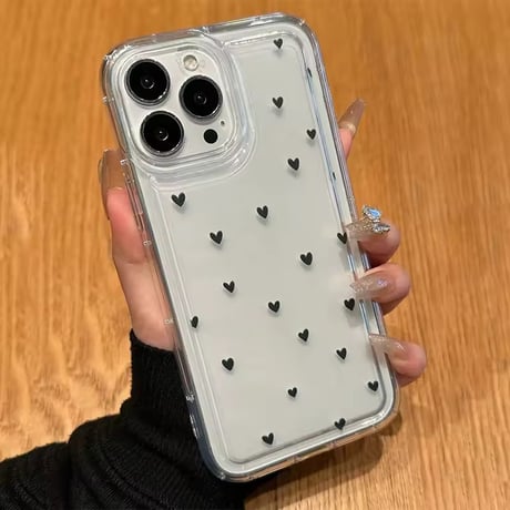 L62269 ちりばめハートのクリアケース