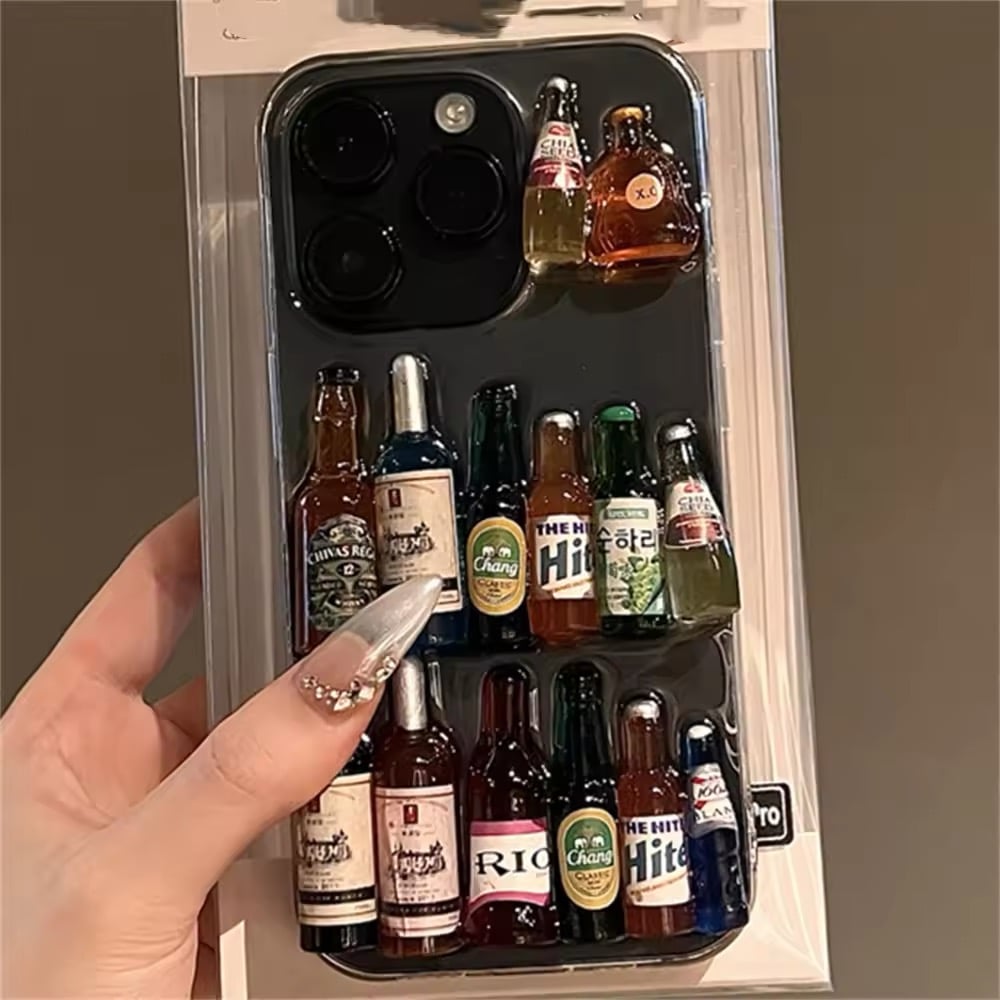 L62139 ミニチュア酒ボトル iPhoneケース | nanomita